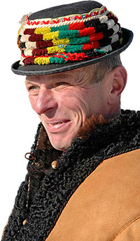 Hutsul in sheepskin and hat