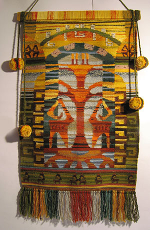 Hutsul Gobelin. Hand-made weaving, Wool, acril.