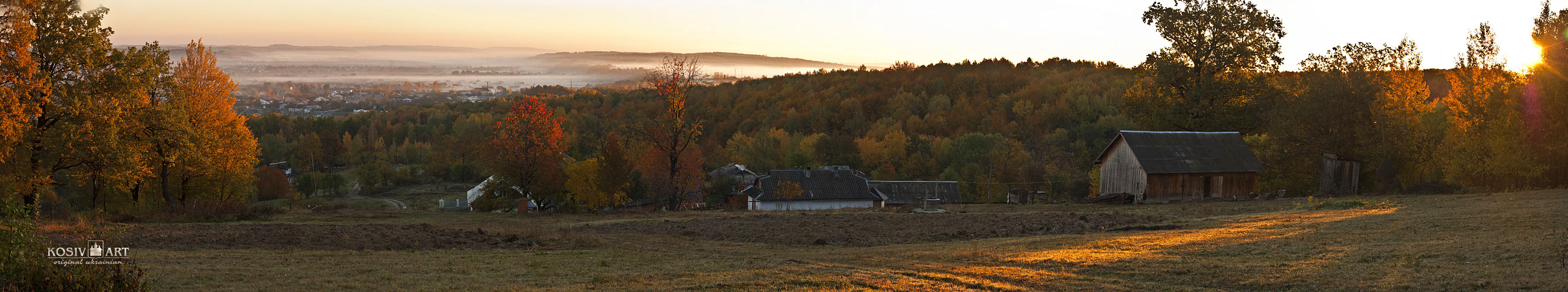 Kosiv view from Golytsya