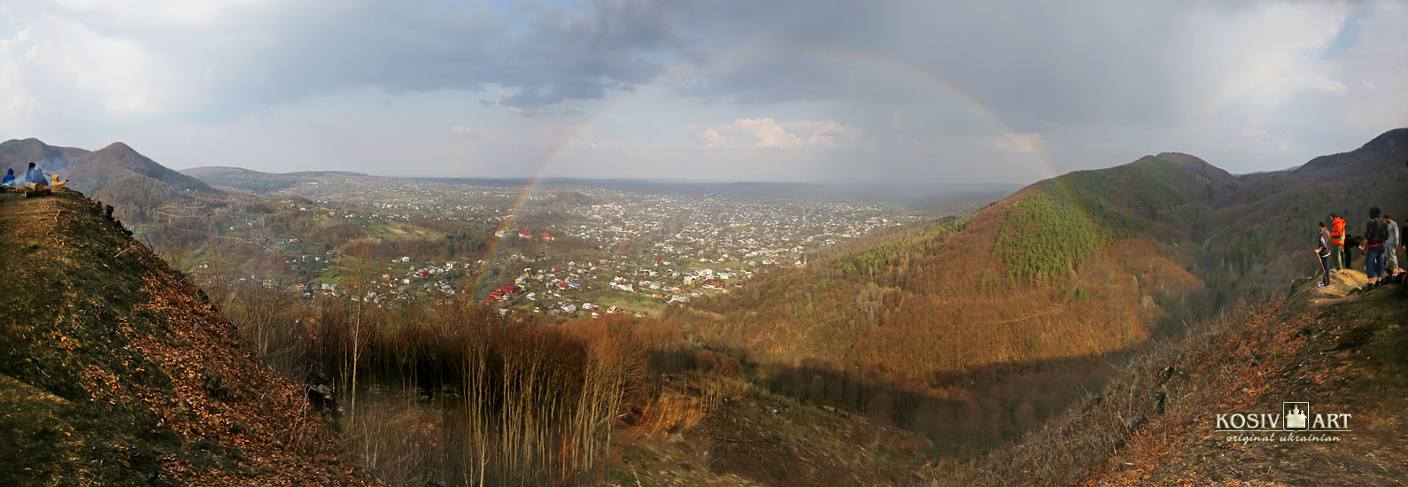 Kosiv view from Ostryj peak