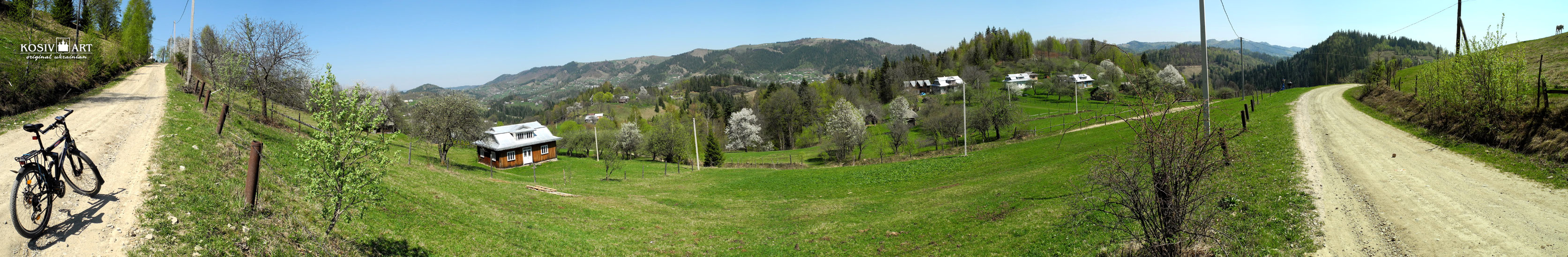 Richka village on spring