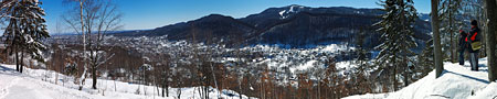 Kosiv view from Sopka mountain in late March