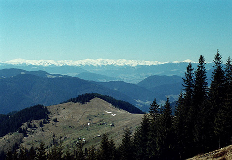 Ukrainian Carpathians, Blackmountains (Chornogora) view from a Bukivez range