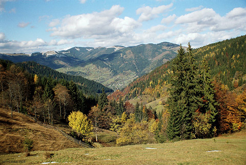 Ukrainian Carpathians, Verkhovyna region, view of Kruvorivnja village