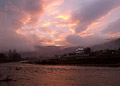 Ukrainian Carpathians, morning at Cheremosh river